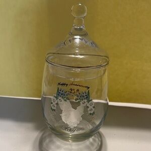 Glass Anniversary Jar with Lid